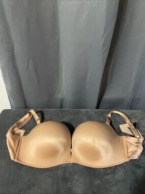 Victoria's Secret Nude/Tan Strapless Push-Up Bra